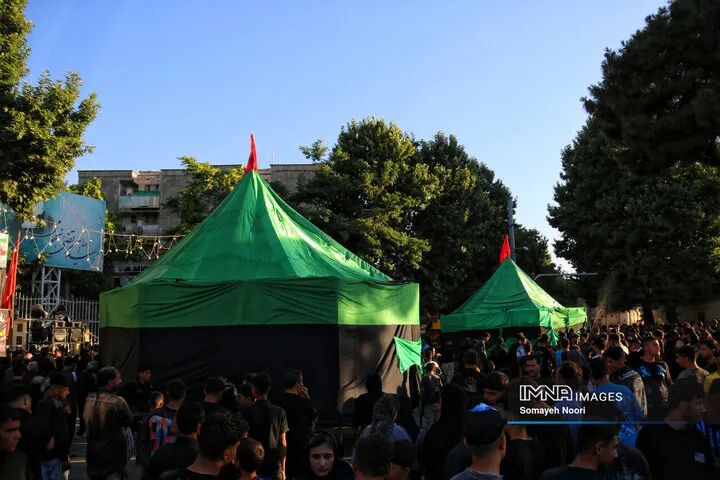کرمانشاه در سوگ خیمه های سوخته کربلا