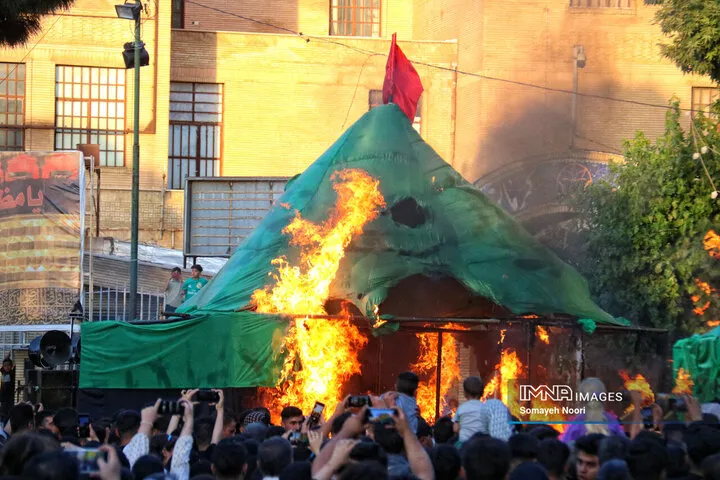 کرمانشاه در سوگ خیمه های سوخته کربلا
