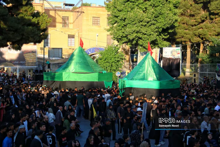 کرمانشاه در سوگ خیمه های سوخته کربلا