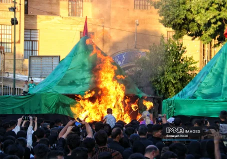 کرمانشاه در سوگ خیمه های سوخته کربلا